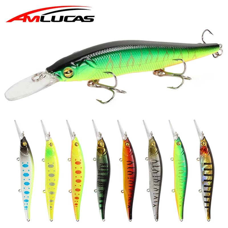 Amlucas Minnow приманки для ловли рыбы 13 см 15 9 г плавающий воблер искусственные