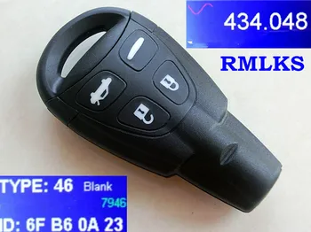 

RMLKS Smart Card Remote Key Fob Control Keyless Entry 433MHZ PCF7946AT Chip For Saab 93 95 9-3 LTQSAAM433TX