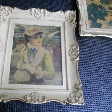 Old Vtg 1950s Illinois Mldg. Co. WINDSOR MODE PICTURES Wall Hangings Decor Set 3 (1)