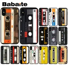 Babaite Retro Cámara cintas de Cassette funda de teléfono de TPU blanda cubierta 8 para el iPhone de Apple 7 6 6S Plus X XS X MAX 5 5S SE XR cubierta móvil