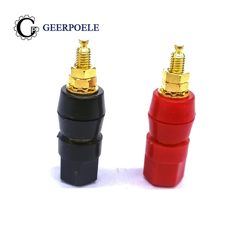 

2 pcs/lot Hexagonal terminal Gold Plated 250V 5A Crimp Terminal Horn Plug Connectors Audio Horn Plug Cold Pressure Solderless