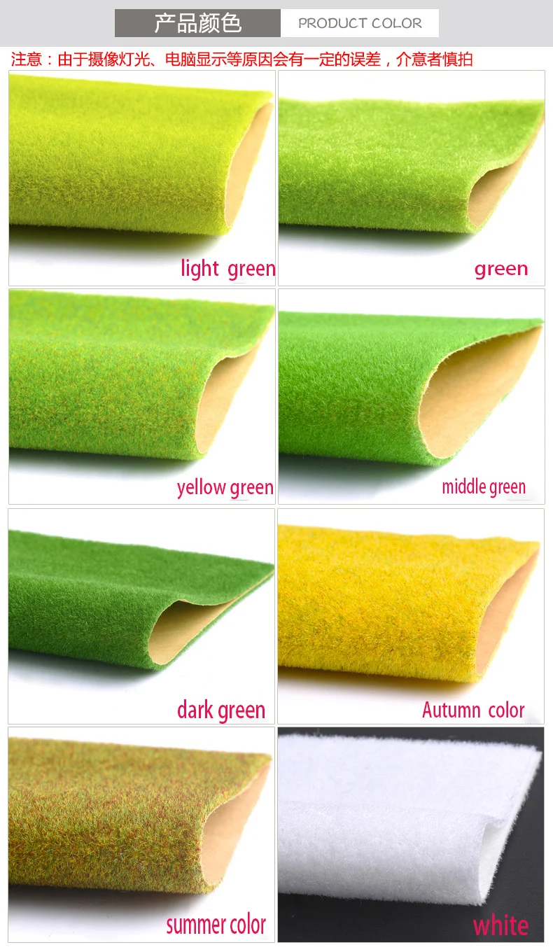 MAY.T 2Pcs Model Grass Mat 39X 15.7 for Decoration Craft Scenery DIY Scale Model Dark Green 