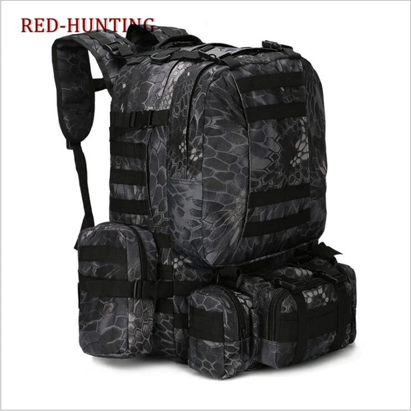 

New Travel Hiking Backpack Outdoor Tactical Military Detachable Large Bag 50L Pack