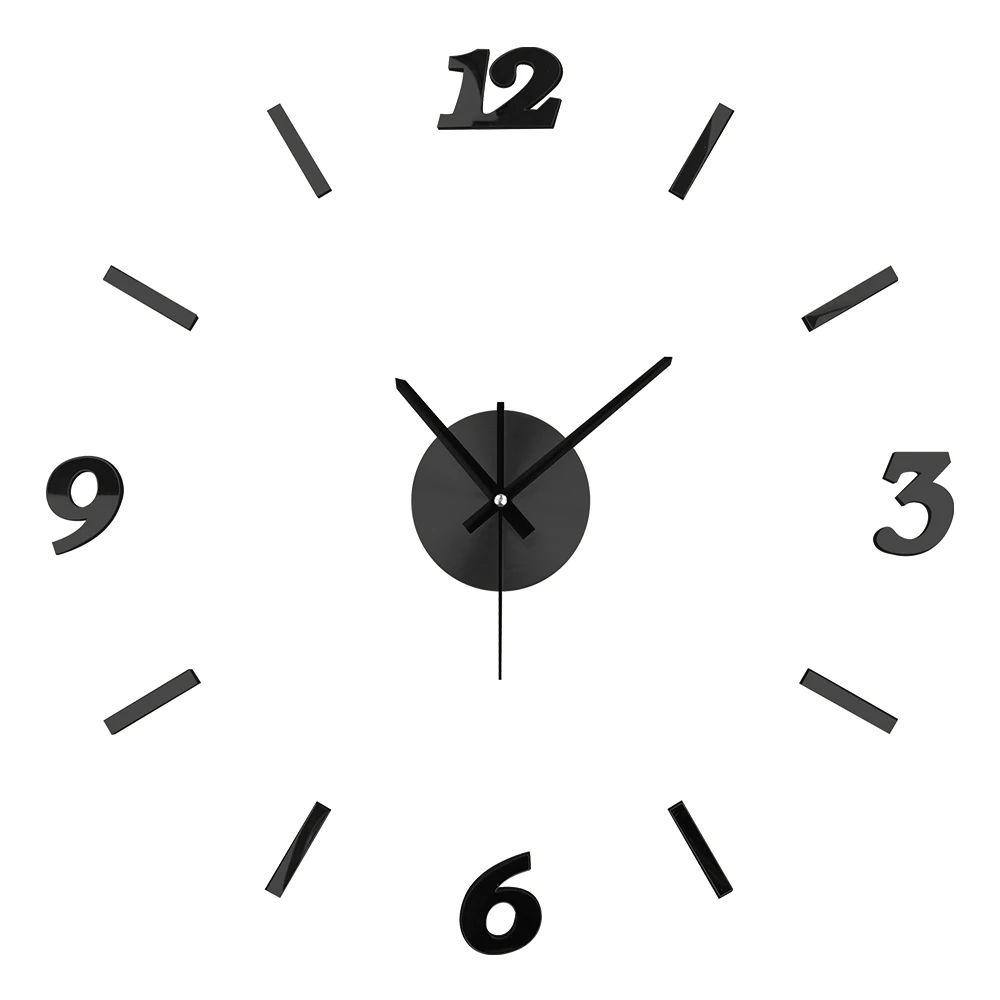 

3D DIY Wall Stickers 27'' Wall Clocks 2019 New Arrival Metal Clocks Quartz Decorative Needles Home Decor Relogio De Parede