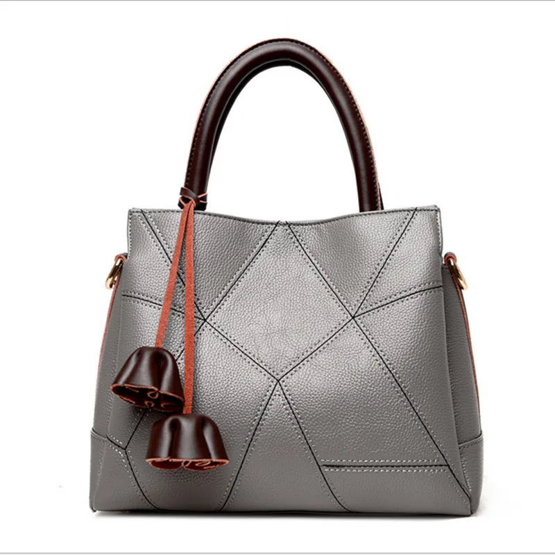 

2019 Women Handbag Soft Bucket bag PU Leather bags Zipper messenger bag High-end splicing handbags Crossbody Bags bolsas colors6
