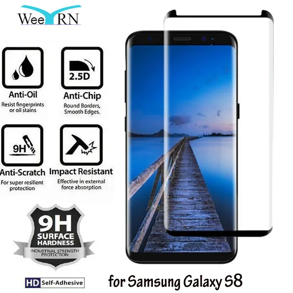 SM-G950F 3D Защитное стекло на для Samsung Galaxy S8 полноэкранное ащитное стекло премиум класса для самсунг S8 G950 стекло