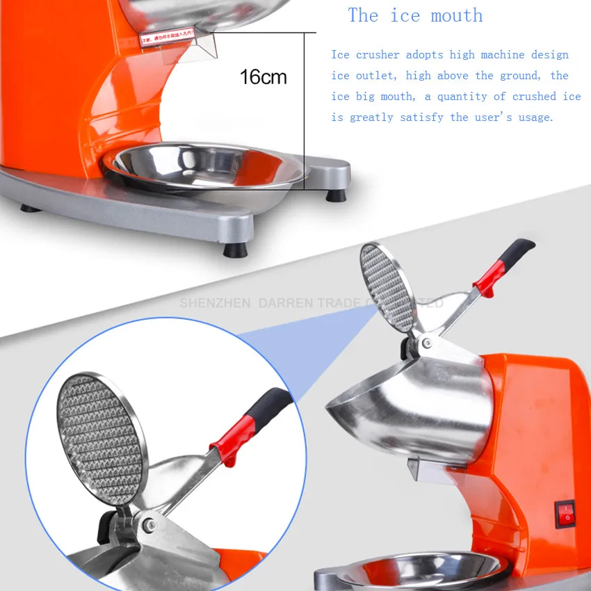 1 шт. Коммерческая высокомощная бытовая электрическая дробилка льда лед строгальная машина для замороженных блоков машина для дробления льда