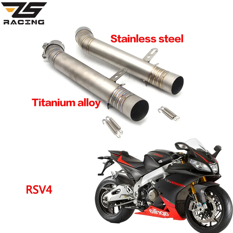 

ZS Racing Motorcycle Part Street Aprilia RSV4 60mm Inlet Diameter Full System Pipe Connect Link Pipe Middle Pipe Link
