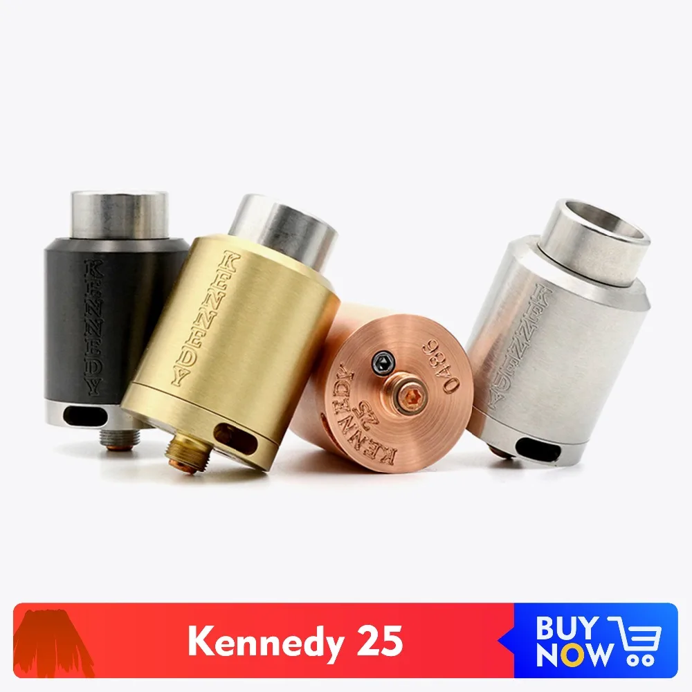 Rebuildable атомайзер Volcanee Kennedy 25 RDA металлический капельный наконечник с широким