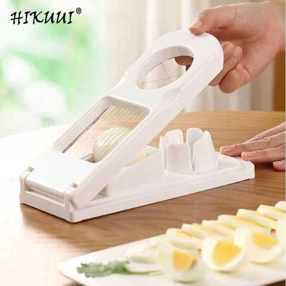 

2 In1 Multifunctional Egg Tool Sectioner Cutter Boiled Egg Slicer Cooked Egg Cutter Kitchen Accessories Gadgets Cooking Tools
