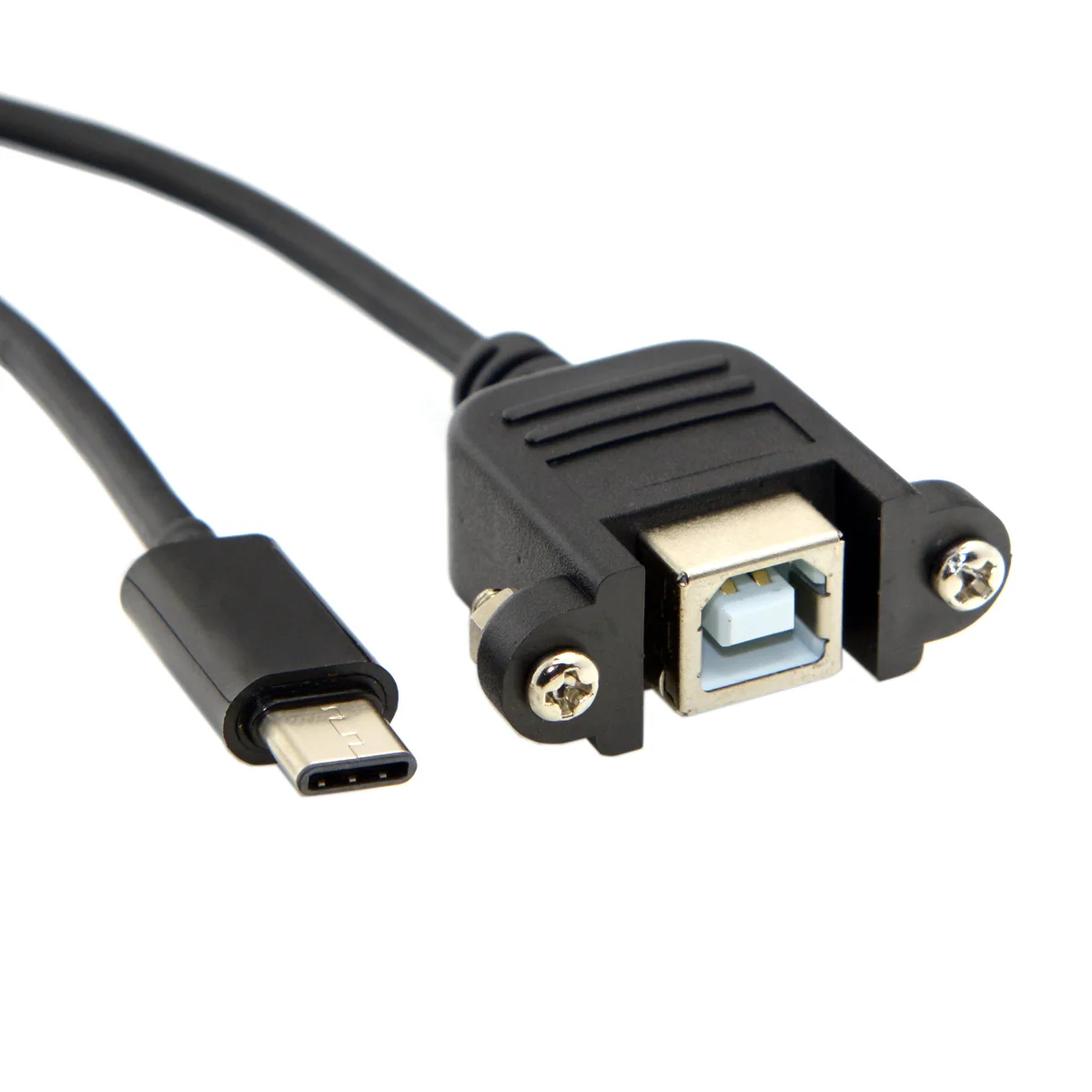 

Jimier 20cm USB-C USB 3.1 Type-C Male to Standard USB 2.0 B Type Female Data Cable for Cell Phone & Tablet