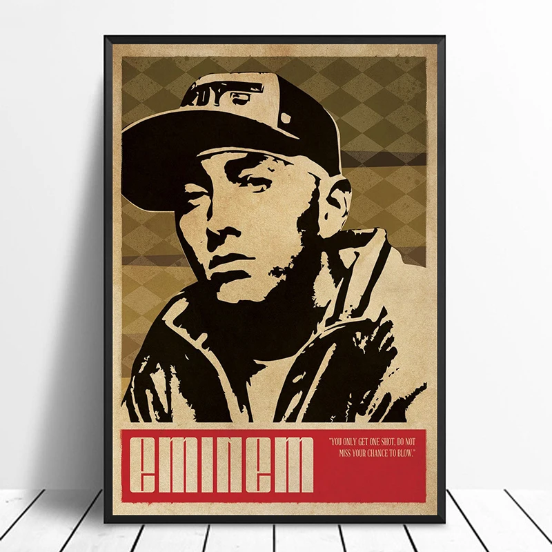 Постер музыкальной певицы Eminem в стиле хип хоп рэп группы со звездами настенное