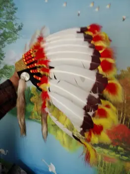 

21 inch Headdress feather headdress headpiece halloween decor party supply