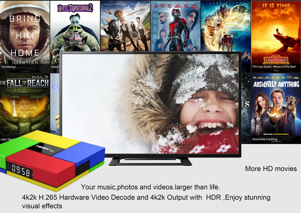 НОВЫЙ T95K se S905x Amlogic tv box 2GG 16 ГБ quad core Cortex A53 ПРОЦЕССОР коди полностью загружен HDMI 4 К
