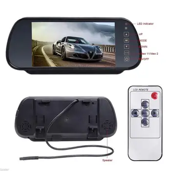 

7'' Digital TFT LCD Color HD Car Rear View Mirror Monitor with 2AV input remote control Touch Button Auto 16:9 Mirror Monitor