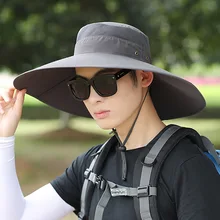 15 см Супер длинная Панама с широкими полями, дышащая быстросохнущая Мужская и женская кепка Boonie, летняя кепка с защитой от ультрафиолета для пеших прогулок, рыбалки, солнца