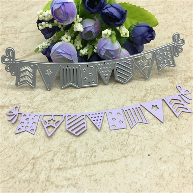 

Flag banner Metal Cutting Dies Stencils For DIY Scrapbooking/Photo Album Decorative Embossing DIY Paper Cards