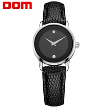 DOM women watches luxury brand waterproof style quartz leather gold nurse watch GS-1075