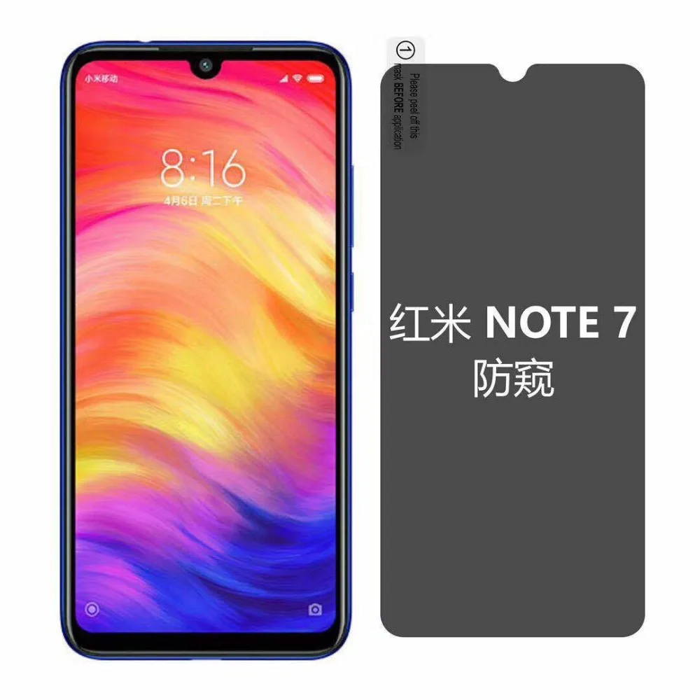 

2.5D Anti Privacy Tempered Glass Screen Protector For Xiaomi Redmi Note 7 Redmi 6 6A Note 5 Pro Plus Anti Glare Screen Protector
