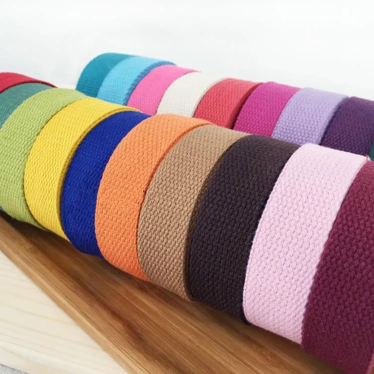 

10Yard/Lot Color Canvas Herringbone Twill Cotton Tape 2.5CM Webbing Bias Binding Tape Belts Straps For DIY Bag,Craft Projects