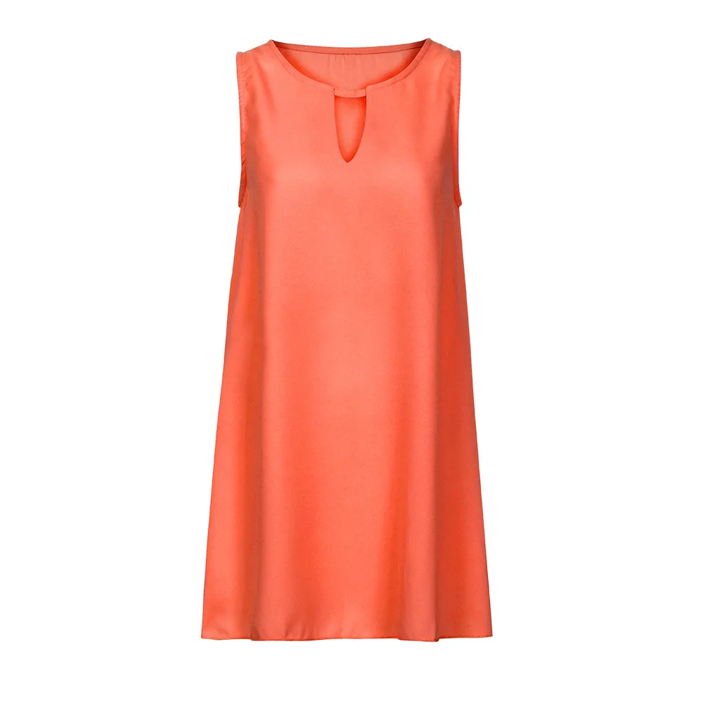 Женское пляжное мини-платье для отдыха, летний сарафан оранжевого цвета, пляжная одежда, Пляжная туника из хлопка