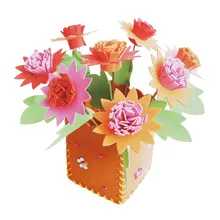 Kids DIY Handworking Flowerpot font b Toy b font 3D EVA Foam Artificial Flower Pot Hand
