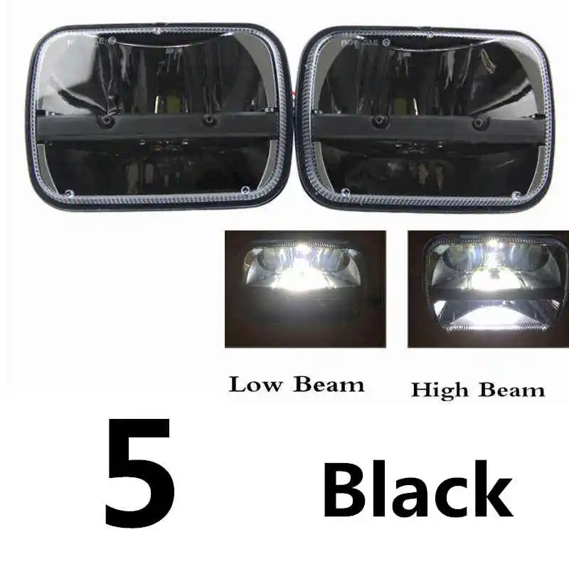 For Jeep Cherokee XJ 1984 to 2001 lamps 5x7  INCH led truck front headlight 6x7Inch square LED headlamp daymaker for jeep XJ_