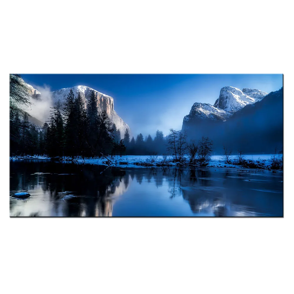 Wall Art Interesting Nature Decor Tree Canvas 3 Piece Modern Home Art Decor Landscape Painting Pictures Green Nature Waterfall Llake Arts Paints Printing