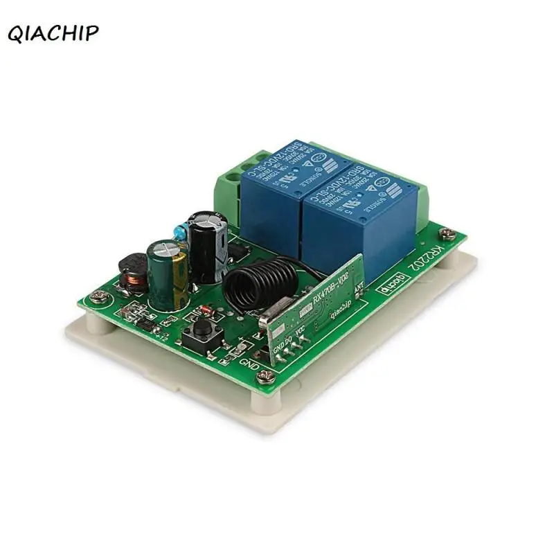 

QIACHIP 433MHz AC 220V 2 buttons Wireless Remote Control Switch DIY Receiver Module Support 433 MHz RF Frequency Transmitter H1