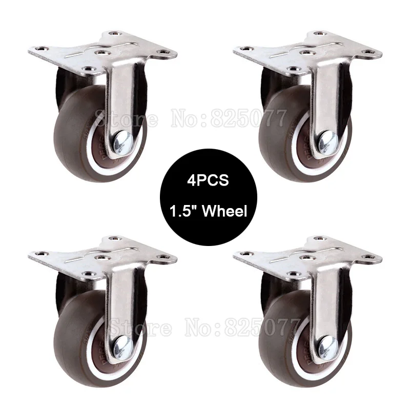4 قطع كتم اتجاهي عجلة حجم 1.5 بوصة/38 ملليمتر الخفيف عجلات تحمل 25 كجم/وحدة ، ل خزانة درج زهرة رفوف JF1567