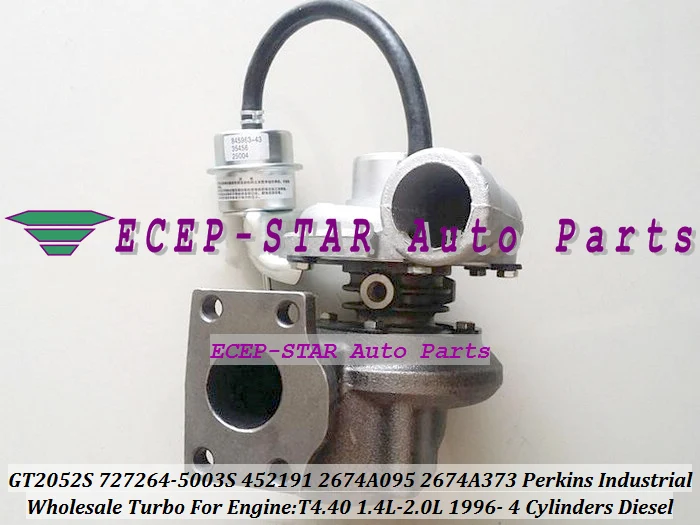 GT2052S 727264-5003S 452191-0003 2674A095 2674A373 Turbo Turbocharger For Perkins Industrial 1996- T4.40 1.4L-2.0L (1)