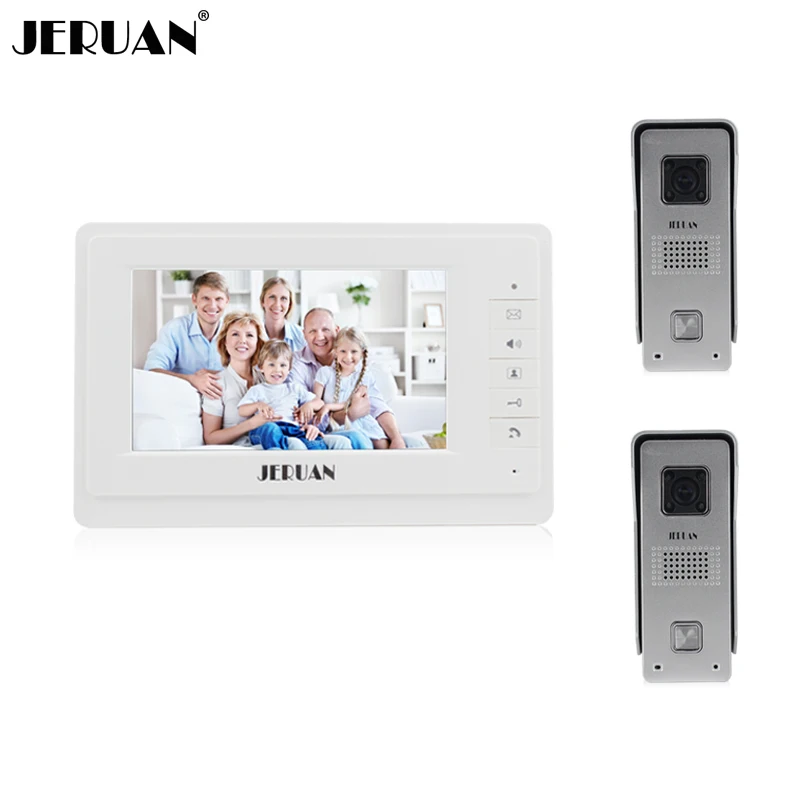 

JERUAN 7 inch video door phone intercom system doorbell speaker intercom video doorphone 700TVL Camera hands-free intercom
