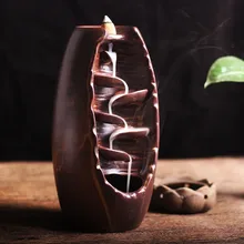 Водопад обратного потока ладан держатель Керамические изделия благовония конус горелки ароматизатор apy офис Йога сауны бесплатно 10 шт. благовония конус