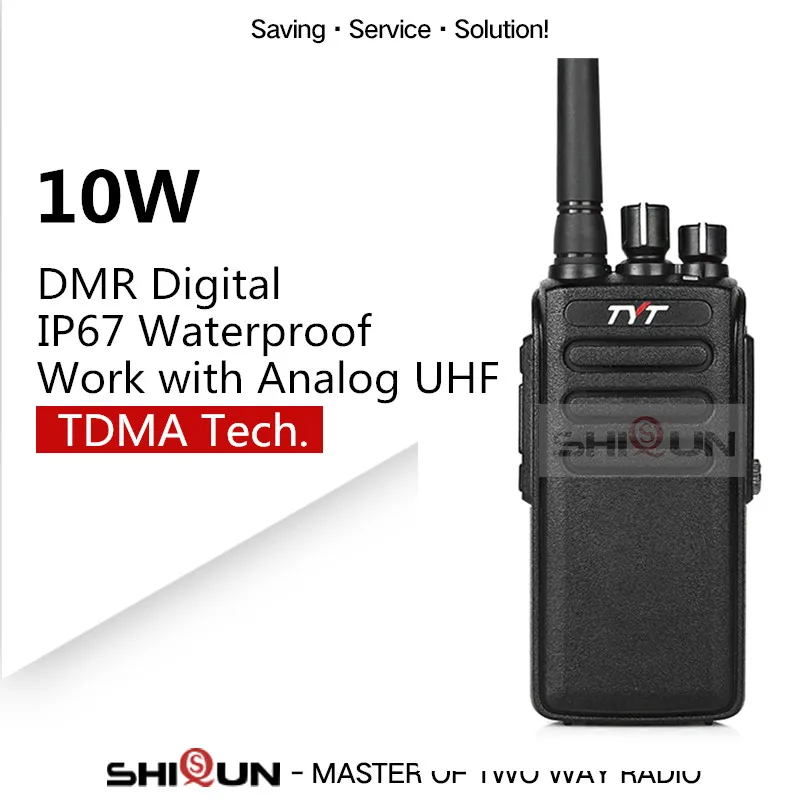 TDMA цифровое радио 136-174 МГц VHF 10 Вт TYT MD-680 MD680/MD358 UHF 10 Вт 400-480 МГц DMR цифровое двухстороннее радио 10 км IP67 водонепроницаемое