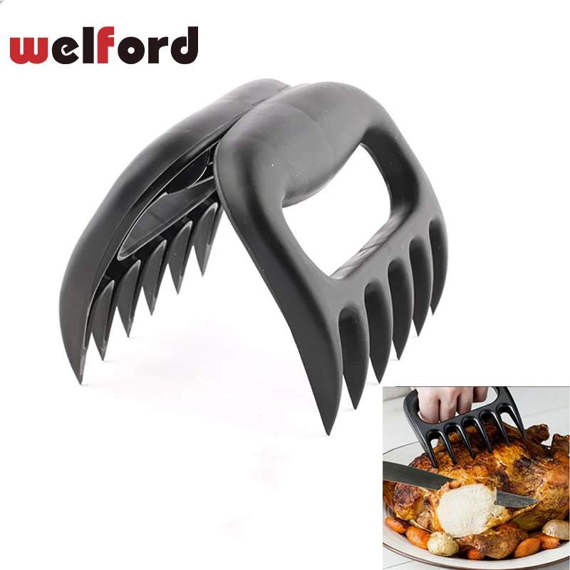 2pcs/lot Meat Handler Bear Claw BBQ Forks Shredding PullingTongs Meat