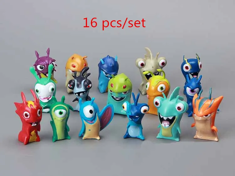 Slugterra модель игрушки 16/24 шт 5 см с рисунком из аниме мультфильм "Слагтерра" мини-монстр ПВХ Фигурки игрушки для детей, для мальчиков, рождественские день рождения подарки