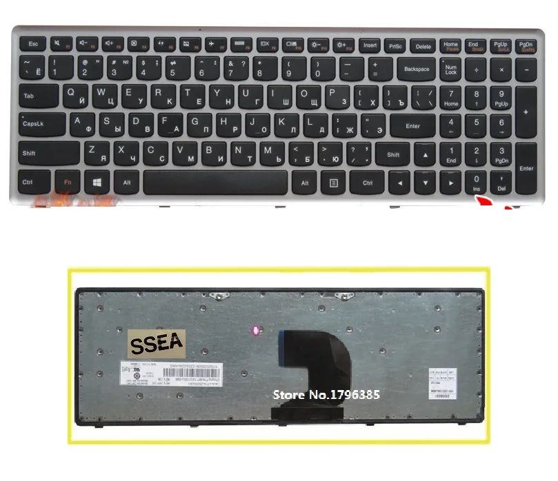 SSEA لوحة المفاتيح الروسية الجديدة RU للوحة مفاتيح الكمبيوتر المحمول لينوفو Z500 Z500A Z500G