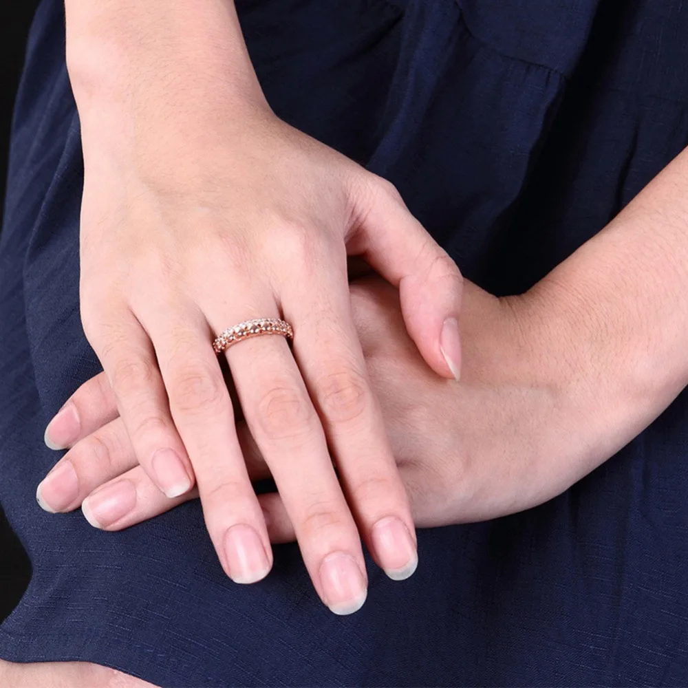 UMODE, модные кольца с кубическим цирконием для женщин, круглые кольца розового, золотого, серебряного цвета, Женские Ювелирные изделия UR0459