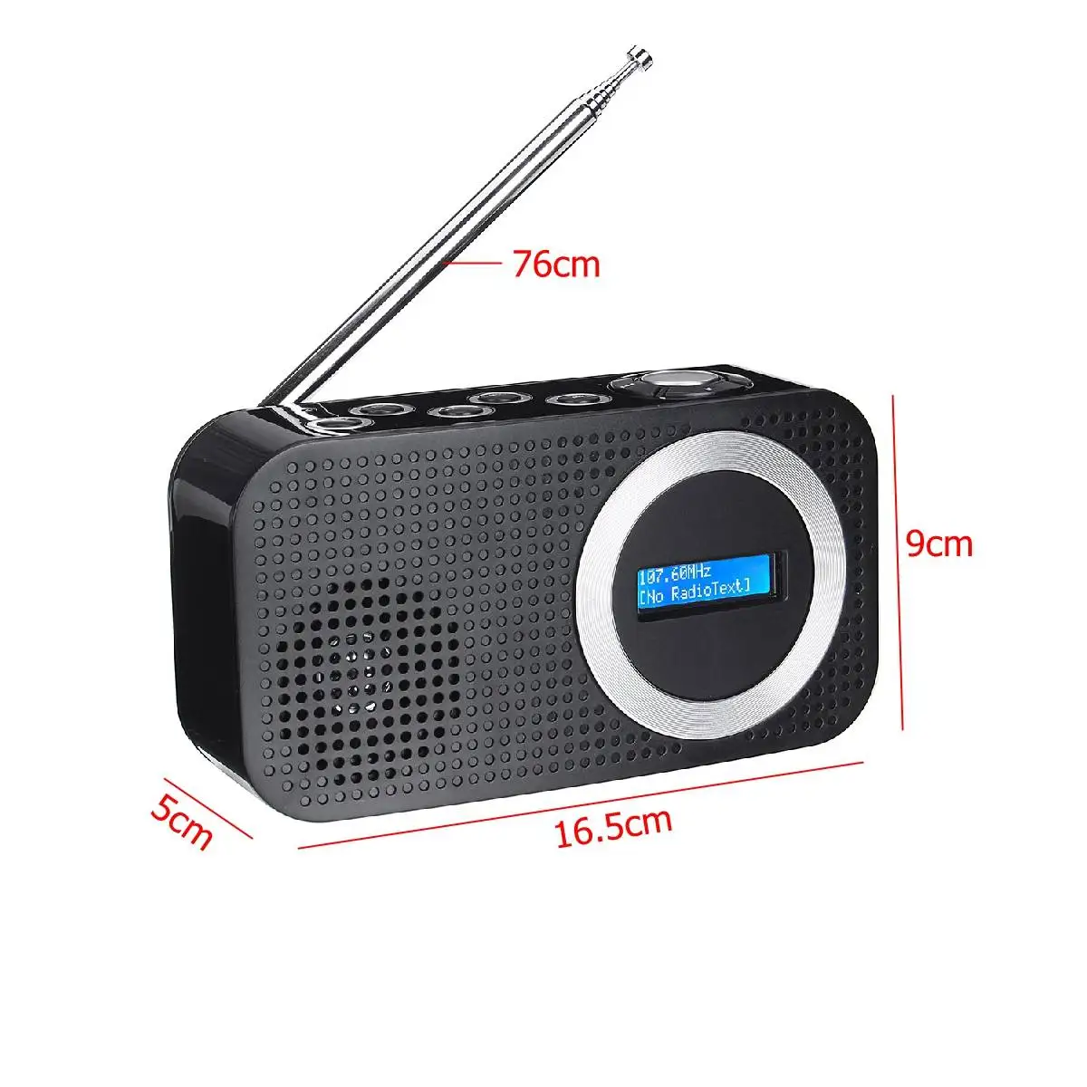 LEORY dab цифровой FM Bluetooth радио динамик 3,5 мм, AUX, разъем ЖК-дисплей динамик в черный или белый цвет