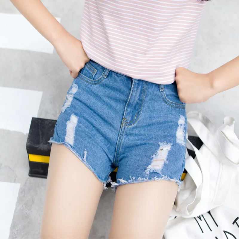 

2017 Summer New Loose Casual Jeans S-XL Korean Version of The Straight Hair Shorts Women's Clothing Wholesale