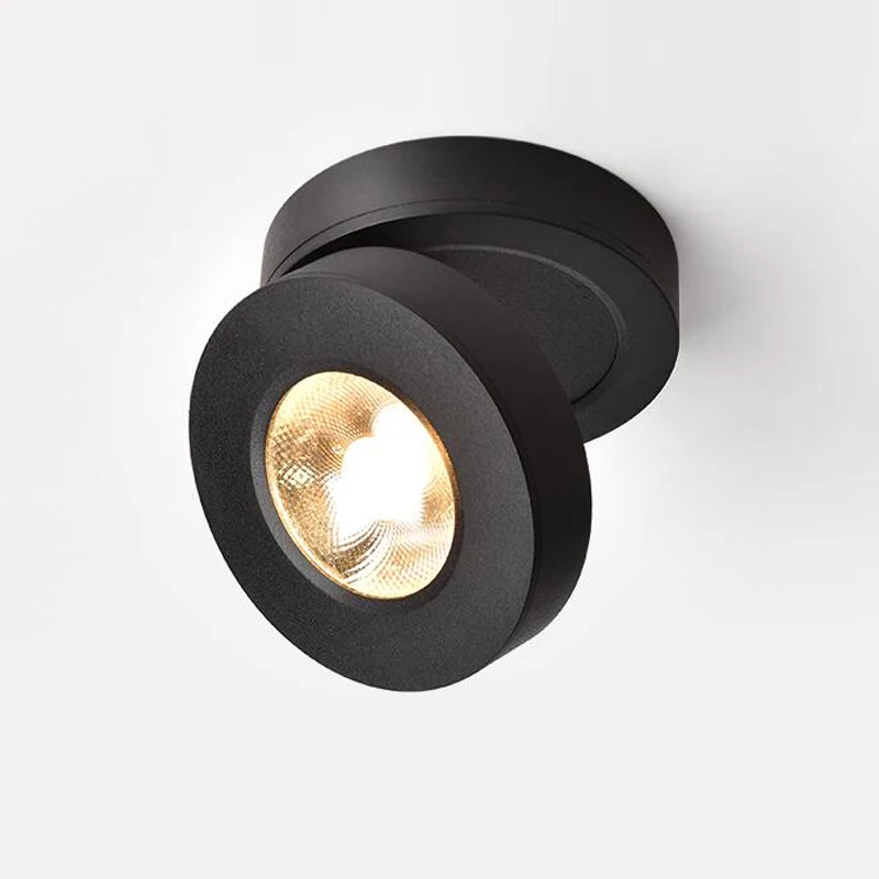 

YRANK Ultrathin COB LED Down Light 5W 7W 10W LED Spot Lamp Surface Mounted COB LED Ceiling Lights White Black Shell