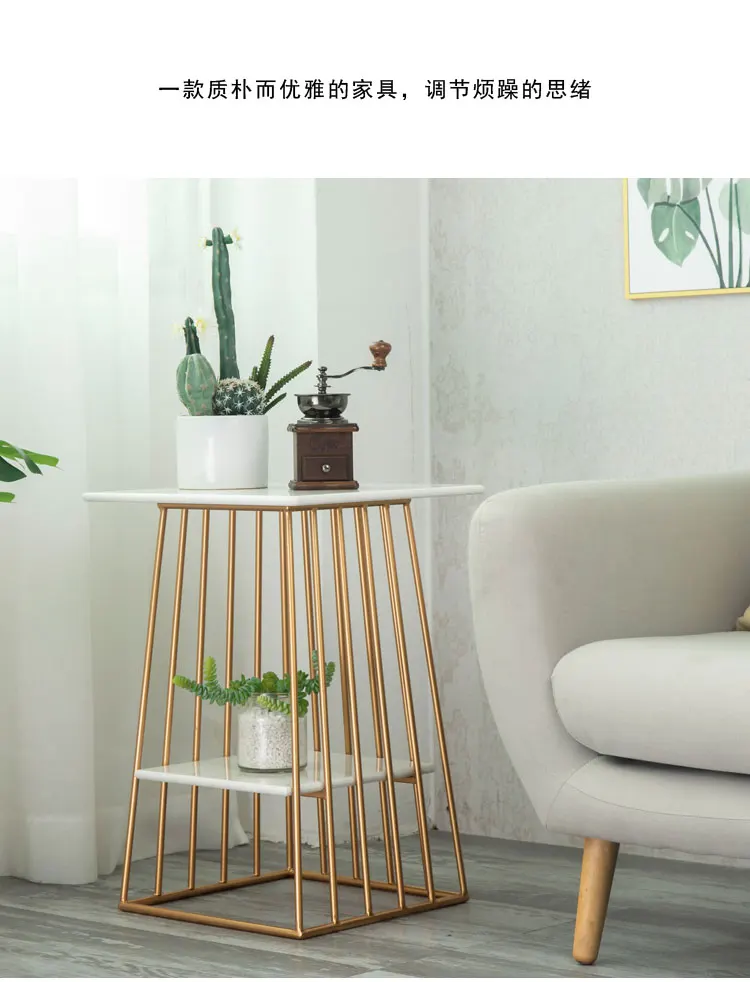 Луи Мода журнальные столы Североевропейский диван несколько Простой гостиной небольшой квартиры мраморный прикроватный мини квадратный шкаф