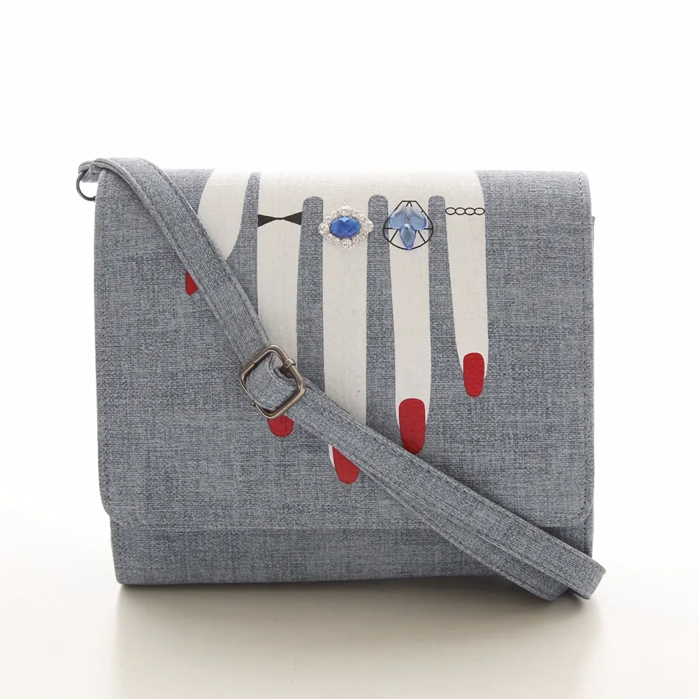 2016 New Arrival Women Crossbody Messenger Bags PU Leather Retro Finger Pattern Female ShoulderBag Dollar Price Herald Fashion (1)