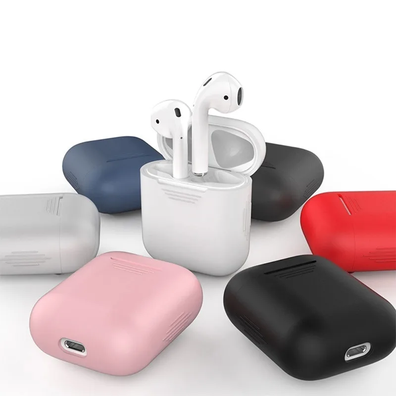 

Soft Silicone Case For Apple AirPods Earphone Protective Skin Cover For Air Pods Shockproof Protector Case Headset Accessories