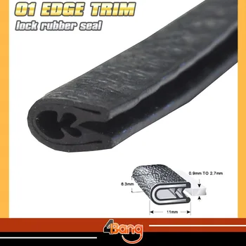 

Black Rubber Edge U Channel Edging Pillar Seal Trim Protector Guard Strip Van Boat Truck Bonnet 80" 2Metres Waterproof #01