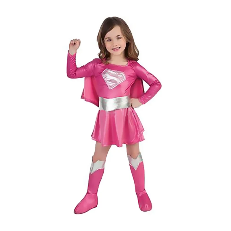 children superman girl dress halloween cosplay party super sonic open christmas