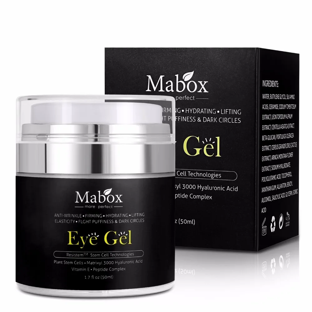 Mabox 50ML Hyaluronic Acid Eye Serum Anti-Wrinkle Remover Dark Circles Eye Gel Cream Against Puffiness Anti Aging Instantly