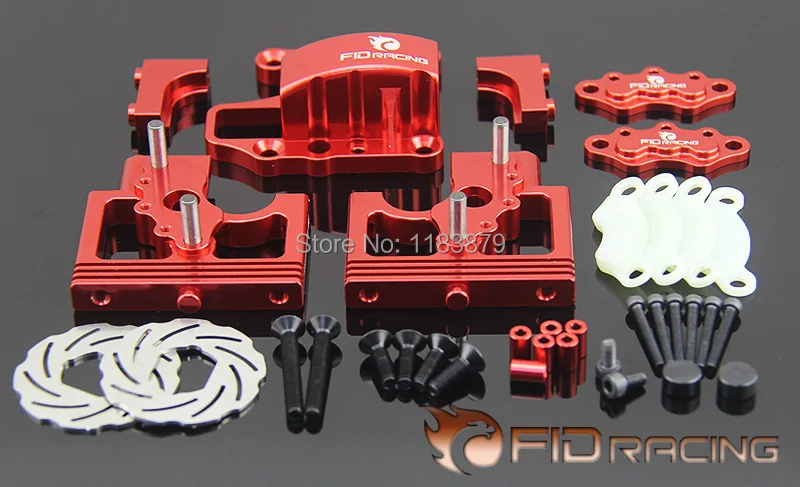 FID Racing Centre Differential Bracket Adjustable Calipers Version Assembly FOR LOSI DBXL