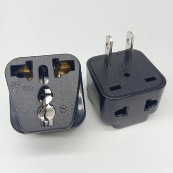 

10pcs 1to2 Taiwan USA Japan plug Power Travel Converter power plug 3 Pin and 2 pin to USA US 2 Pin Conversion Plug Socket
