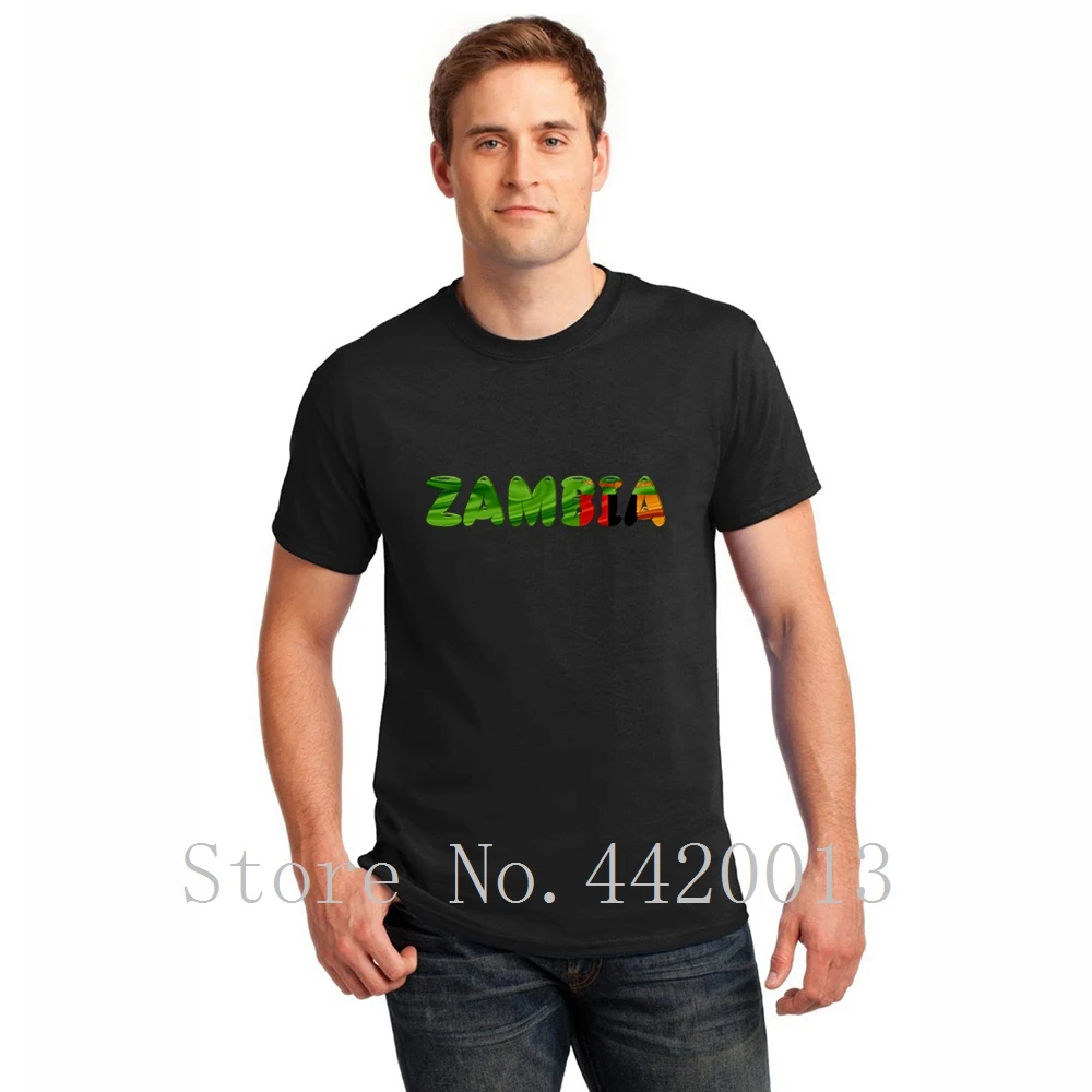 Custom tee shirt size S-3xl zambia Outfit Gift Breathable Spring Autumn Standard Pop Top Tee t shirt for men